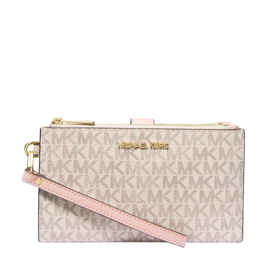 Cartera Michael Kors Jet Set Travel Double Zip Wristlet Logo