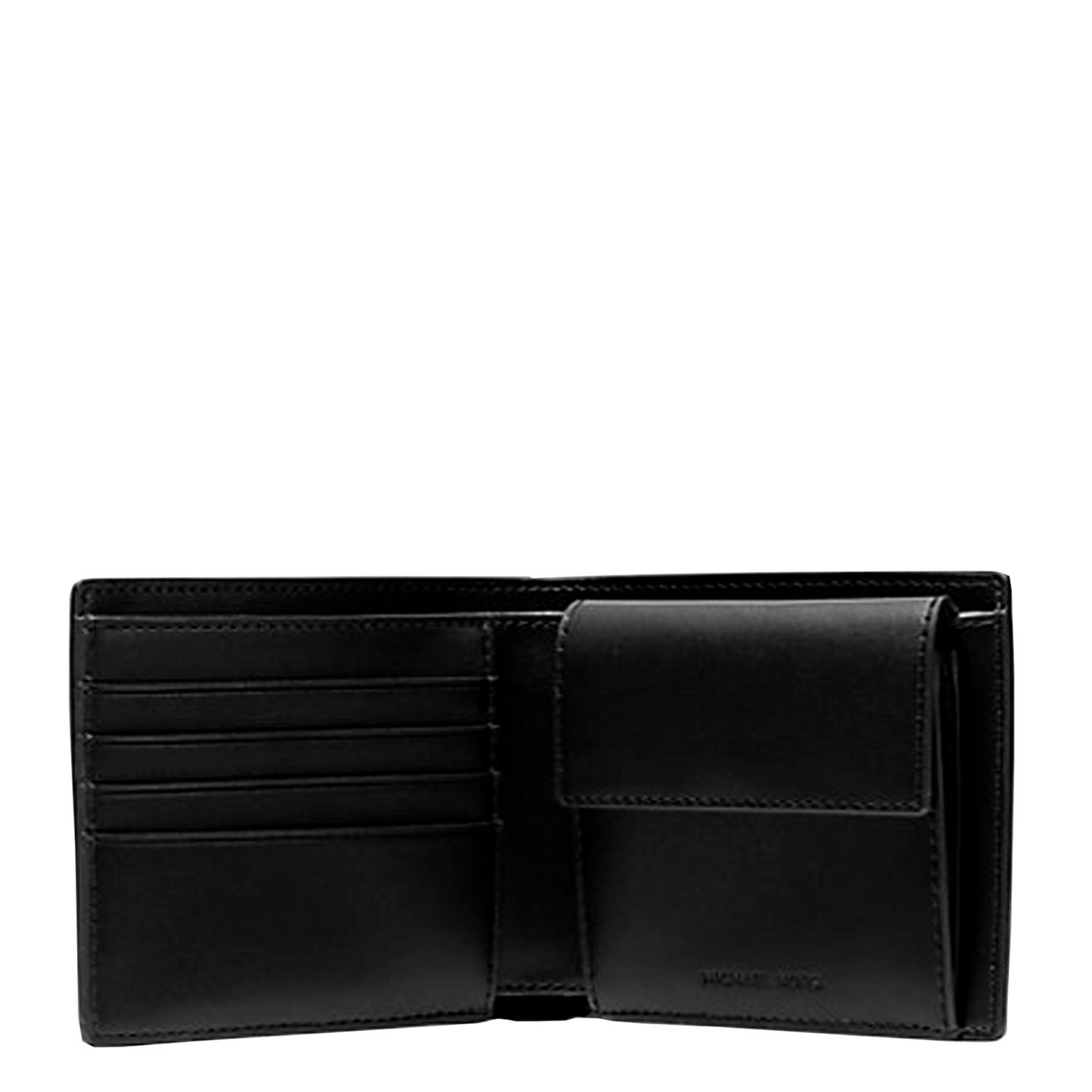 Cartera Michael Kors Cooper Pebbled Leather Billfold Wallet With Coin Pouch Black