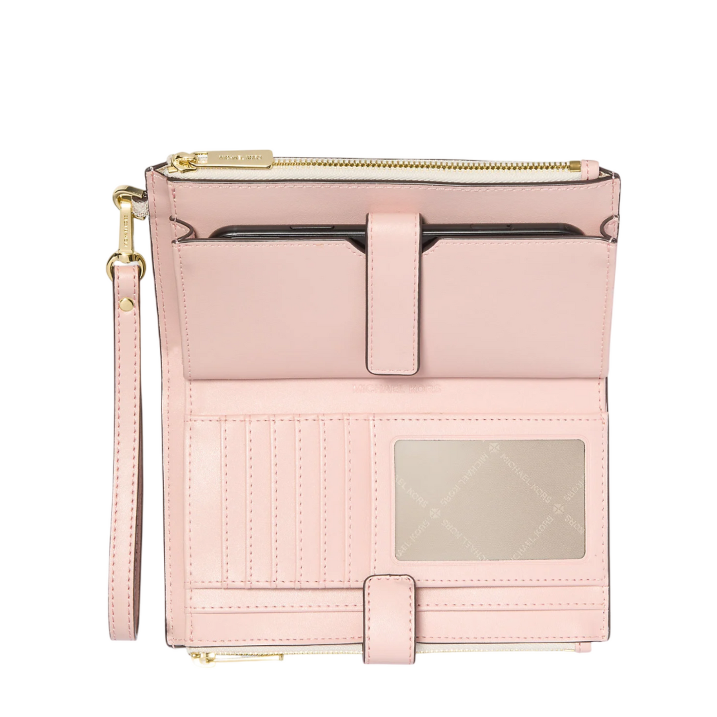 Cartera Michael Kors Jet Set Travel Double Zip Wristlet Logo