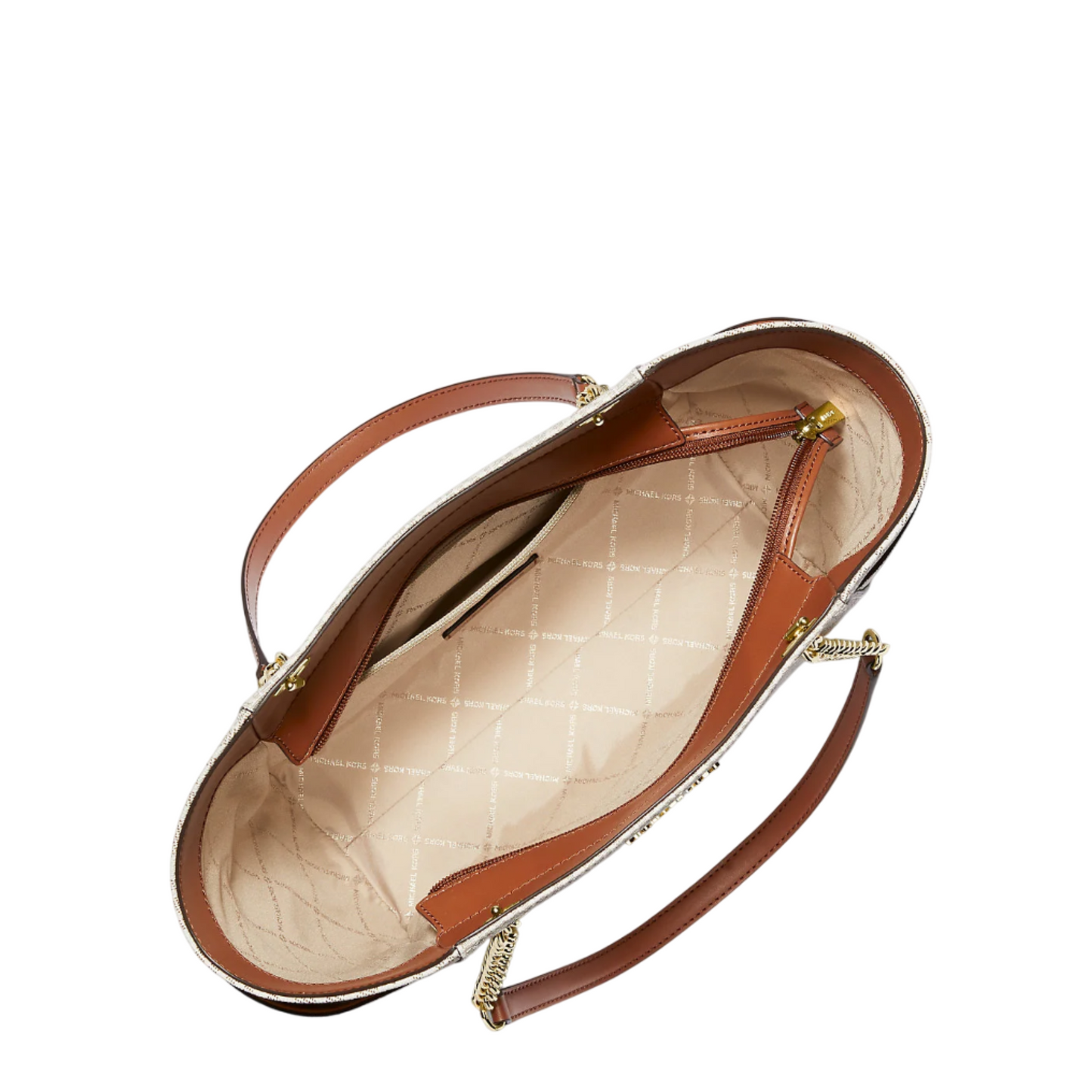 Bolsa Michael Kors Jet Set Large Logo Shoulder Bag Vanilla