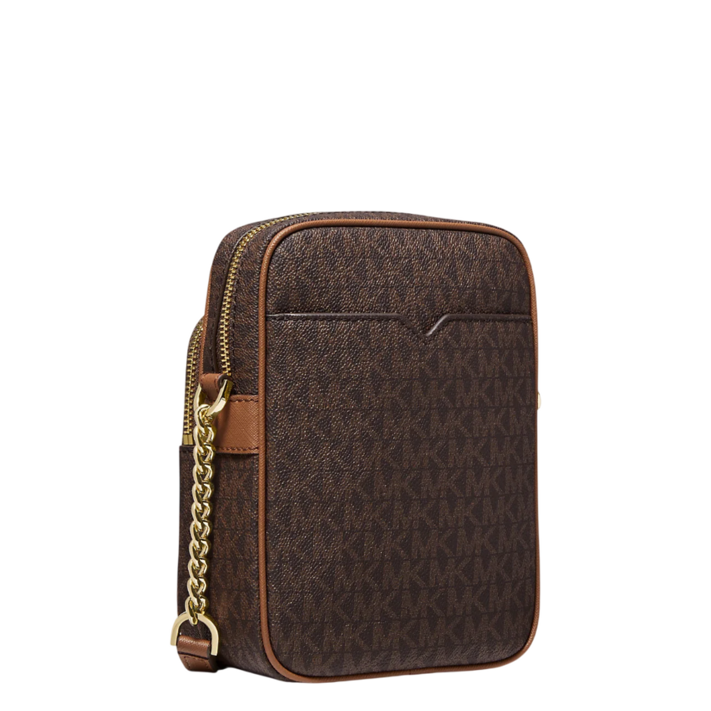 Bolsa Michael Kors Jet Set Travel Medium Logo Crossbody Brown