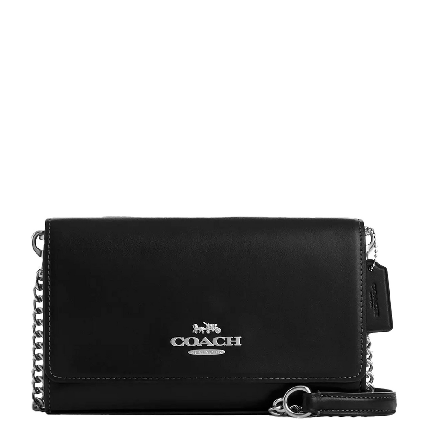 Bolsa Coach Flap Clutch Crossbody Black