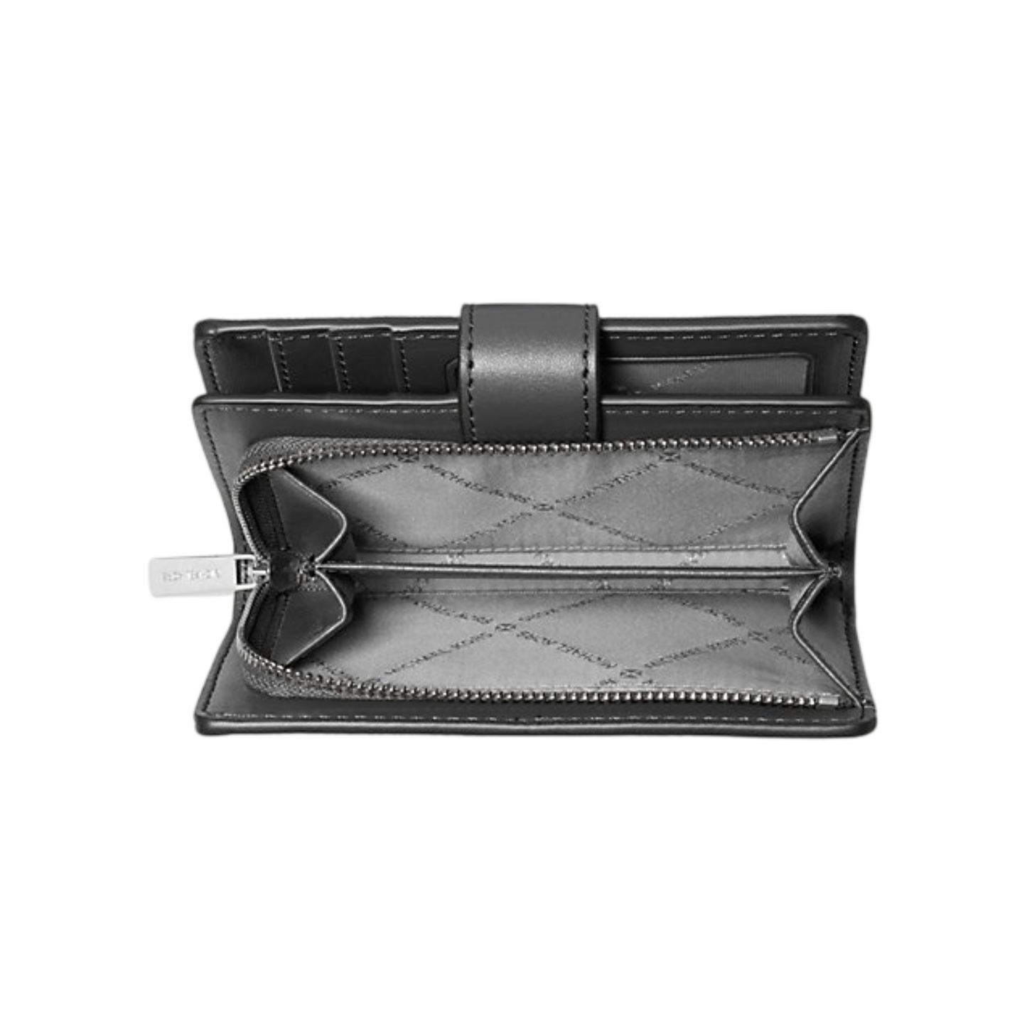 Cartera Michael Kors Jet Set Medium Two-Tone Logo Wallet Black Multi