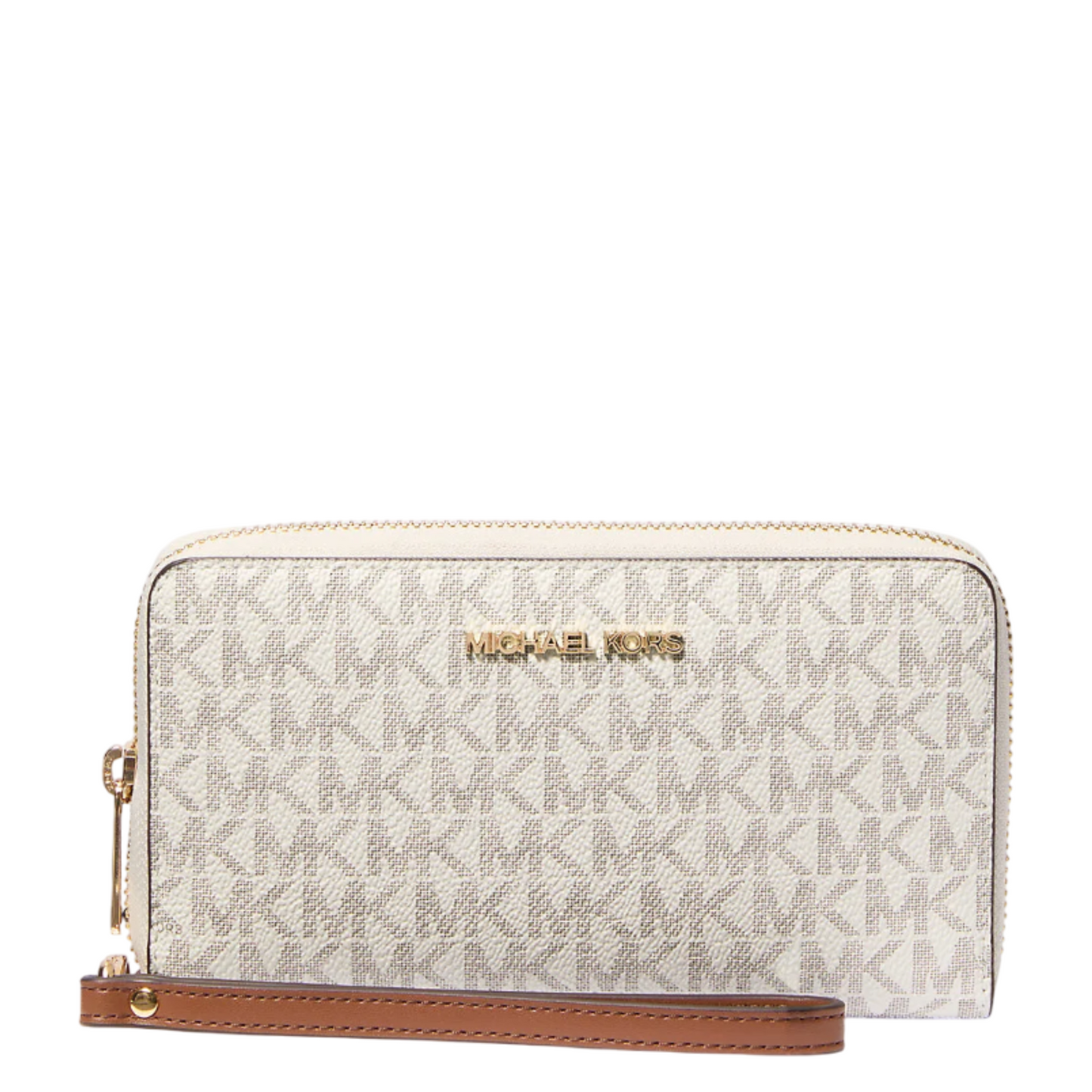 Cartera Michael Kors Jet Set Travel Logo Smartphone Wristlet Vanilla