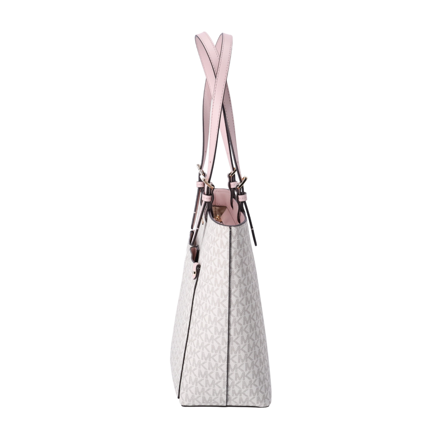 Bolsa Michael Kors Jet Set Medium Logo Pocket Tote Bag Power Blush