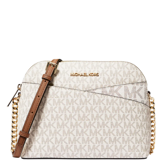 Bolsa Michael Kors Jet Set Travel Medium Logo Crossbody Dome Vanilla