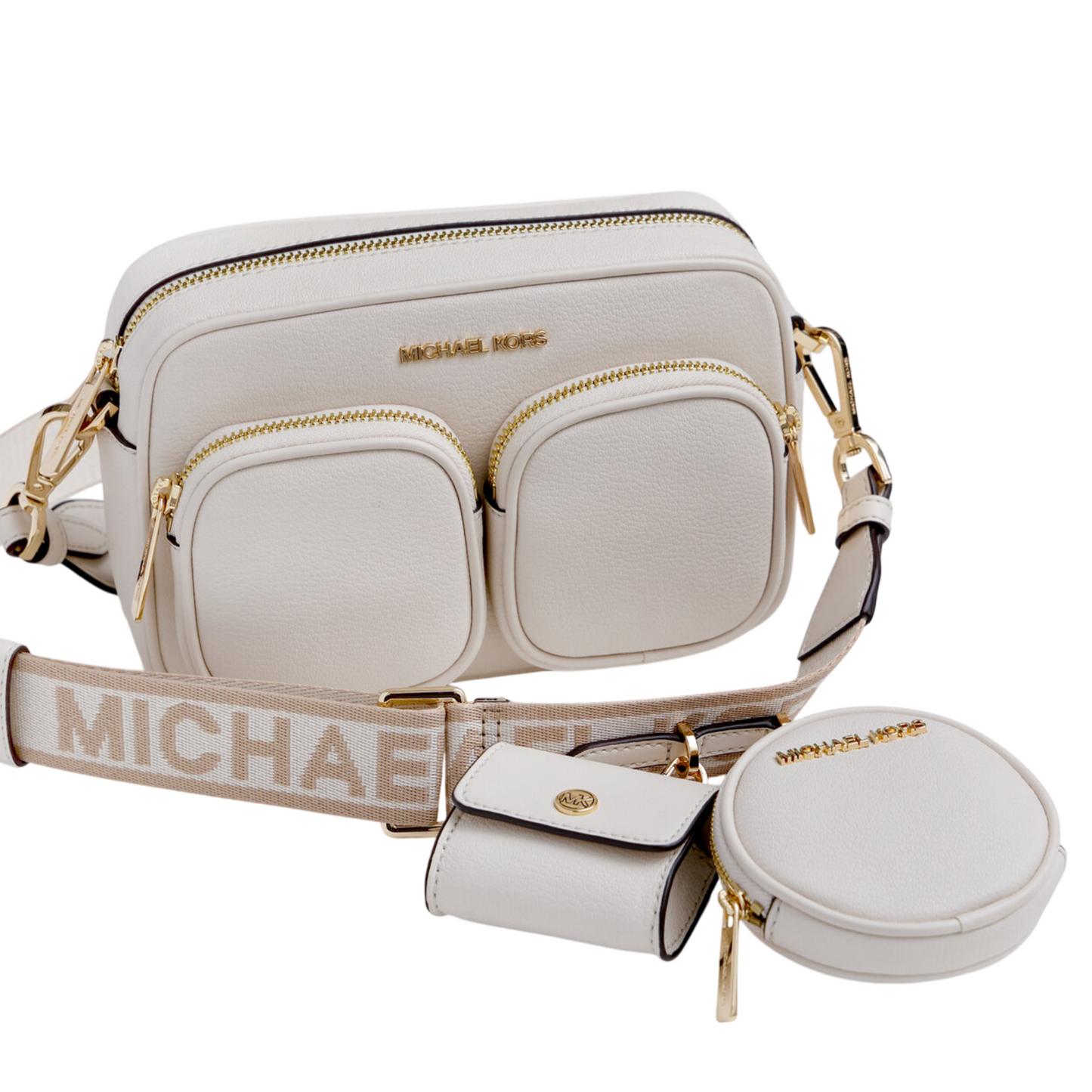 Bolsa Michael Kors Jet Set Medium Crossbody AirPods Light Cream