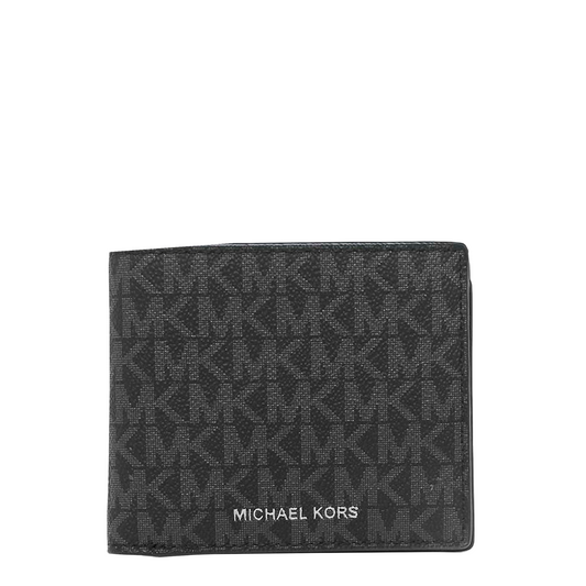Cartera Michael Kors Cooper Logo Billfold Wallet With Coin Pouch Black