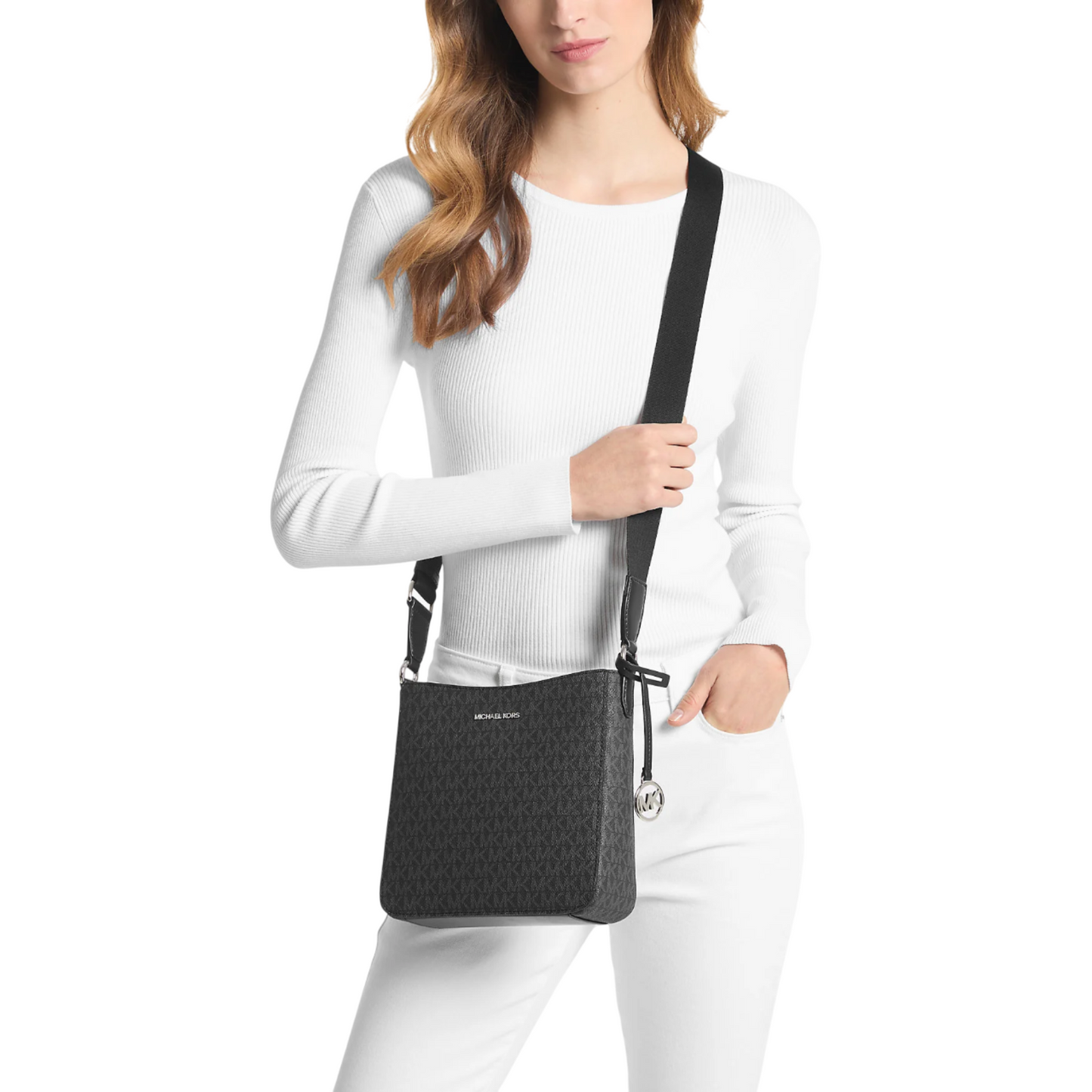 Bolsa Michael Kors Jet Set Travel Small Messenger Bag Black