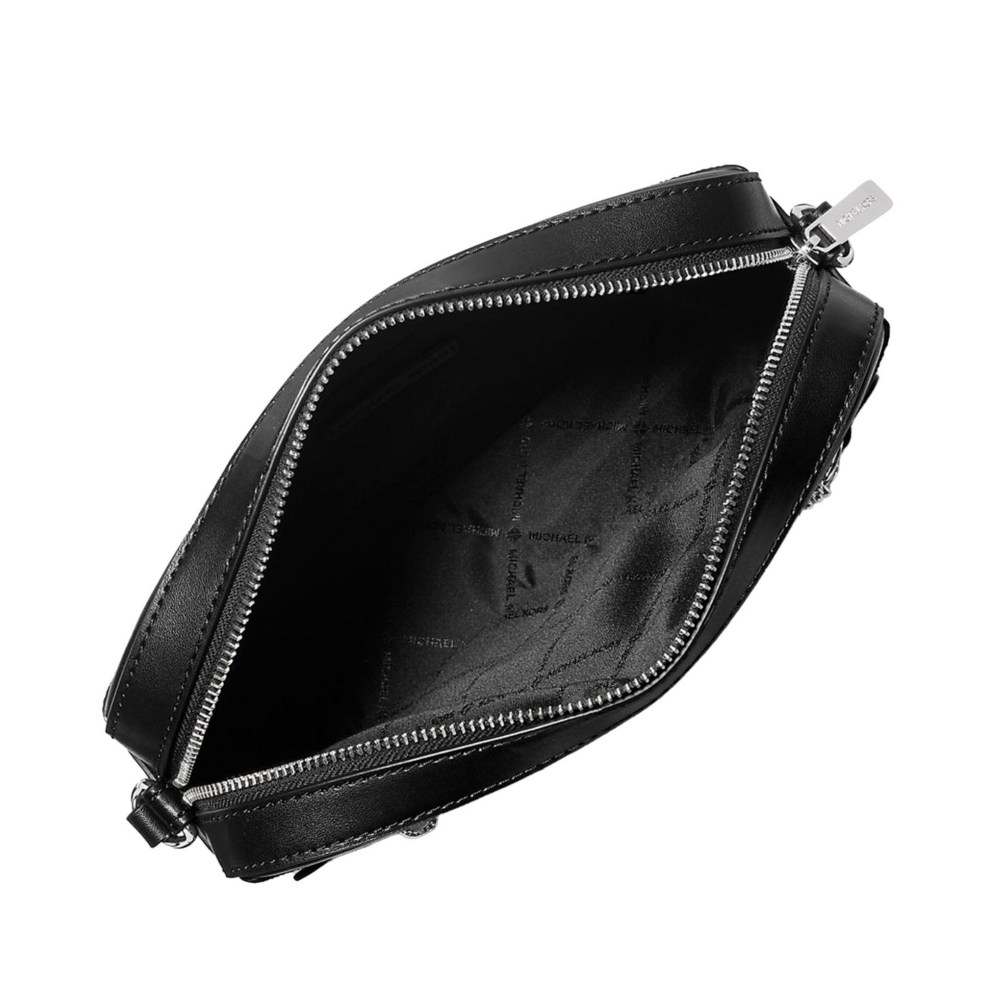Bolsa Michael Kors Jet Set Large Ombré Signature Logo Crossbody Black