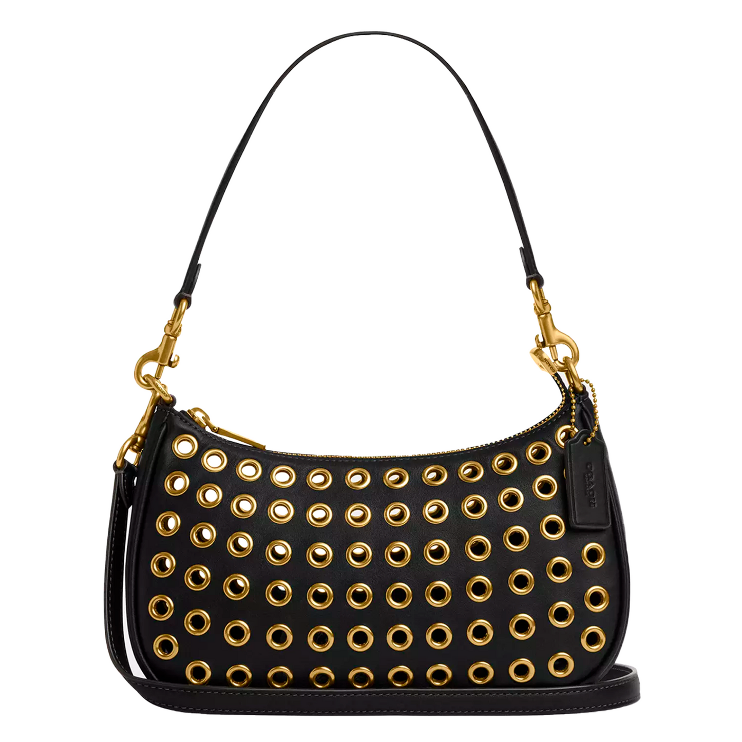 Bolsa Coach Teri Shoulder Bag With Eyelets Black