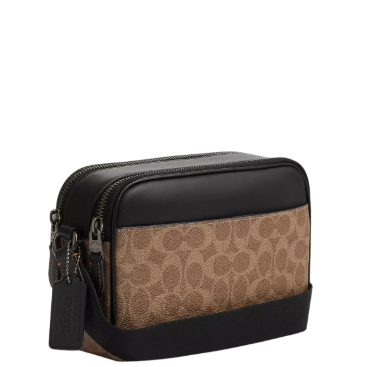 Bandolera Coach Graham Men's Crossbody Bag In Signature Canvas Tan Black