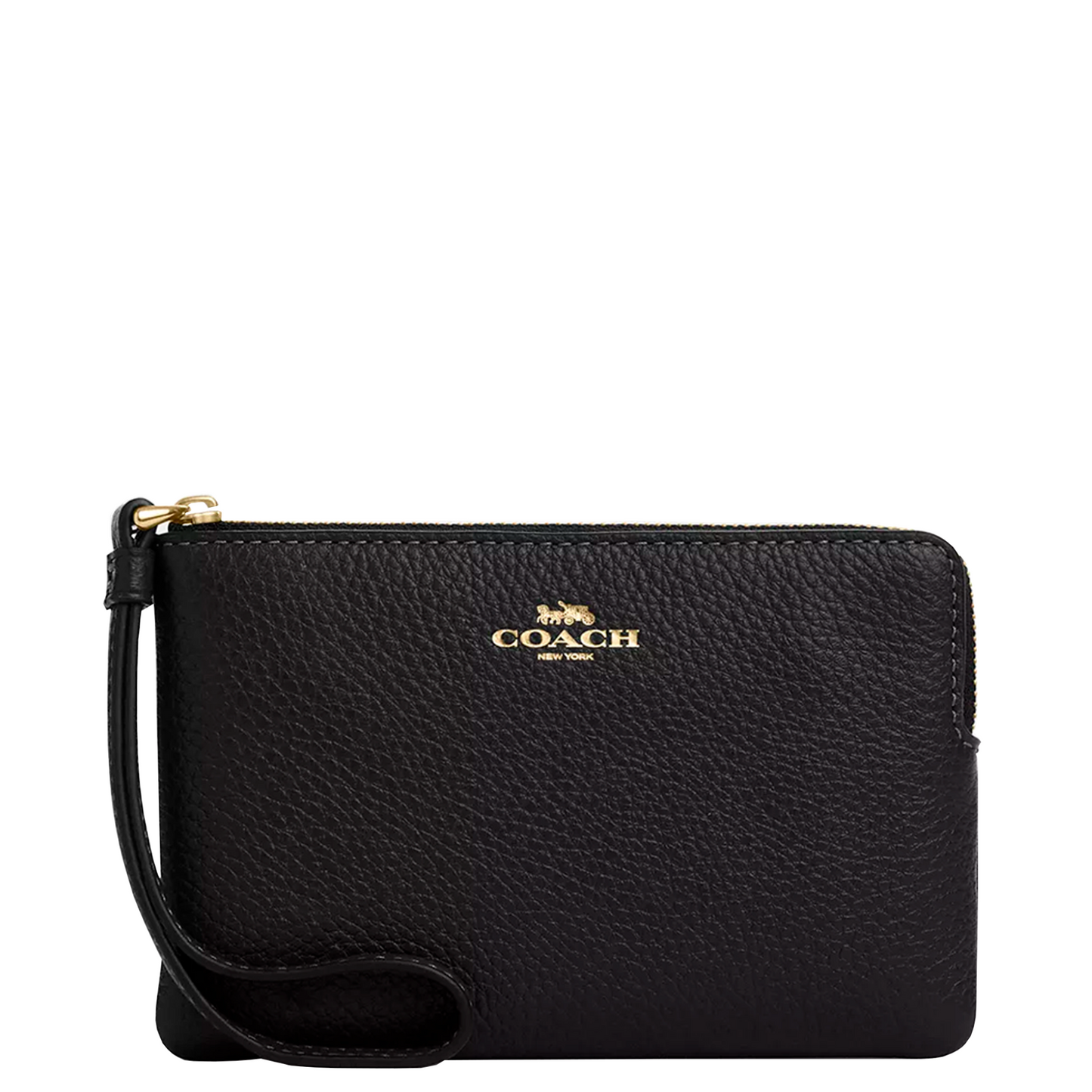 Monedero Coach Corner Zip Wristlet Black
