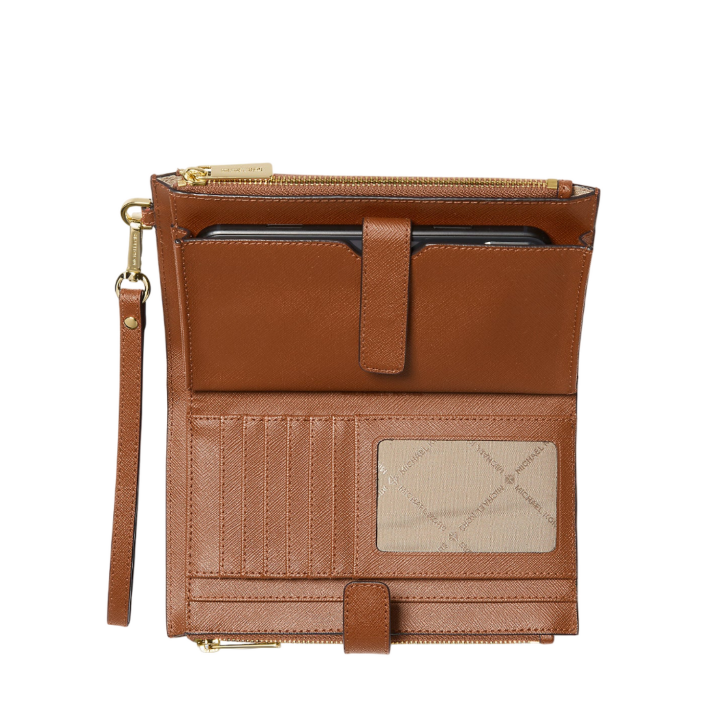 Cartera Michael Kors Jet Set Large Leather Smartphone Wristlet Wallet