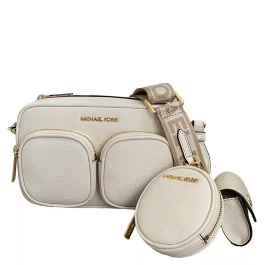 Bolsa Michael Kors Jet Set Medium Crossbody AirPods Light Cream