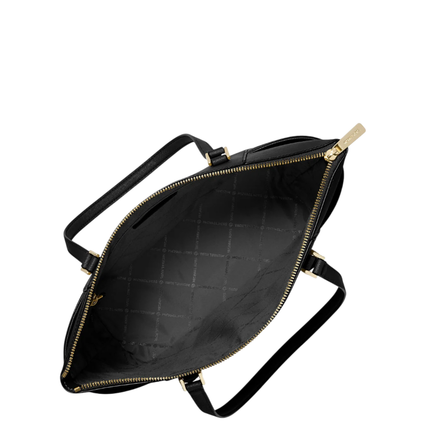 Bolsa Michael Kors Charlotte Large Saffiano Leather Top-Zip Tote Bag Black