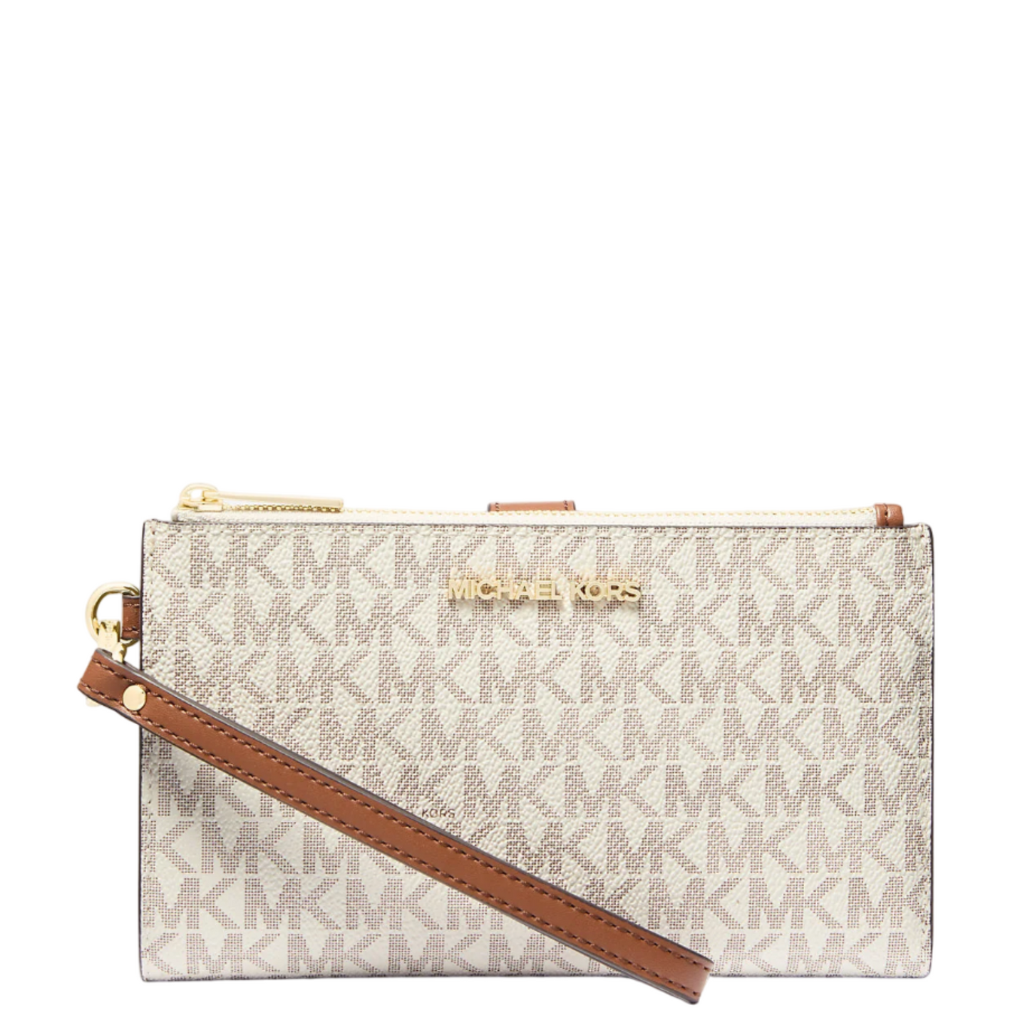 Cartera Michael Kors Jet Set Travel Logo Smartphone Double Zip Wristlet