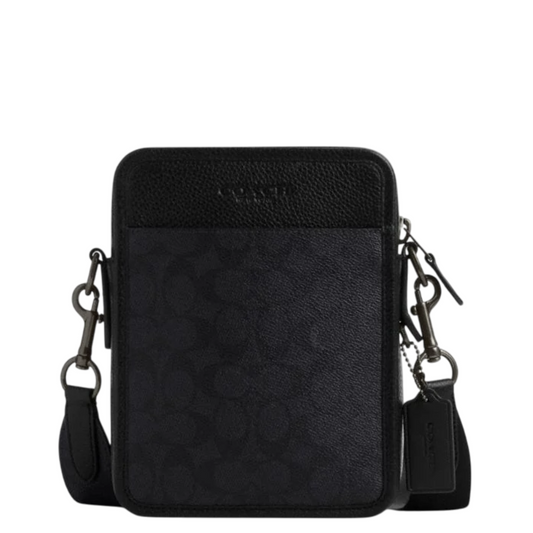 Bandolera Coach Sullivan Crossbody In Signature Canvas Charcoal Black