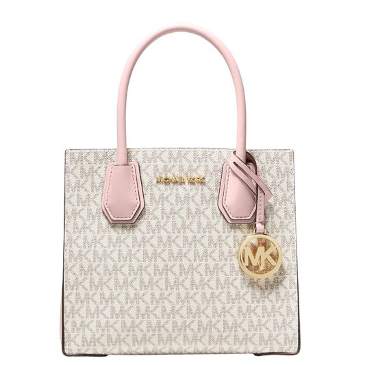 Bolsa Michael Kors Mercer Medium Logo and Leather Accordion Crossbody Bag