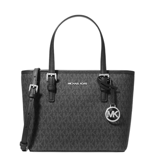 Bolsa Michael Kors Jet Set Travel Extra-Smal Logo Top-Zip Black Tote Bag