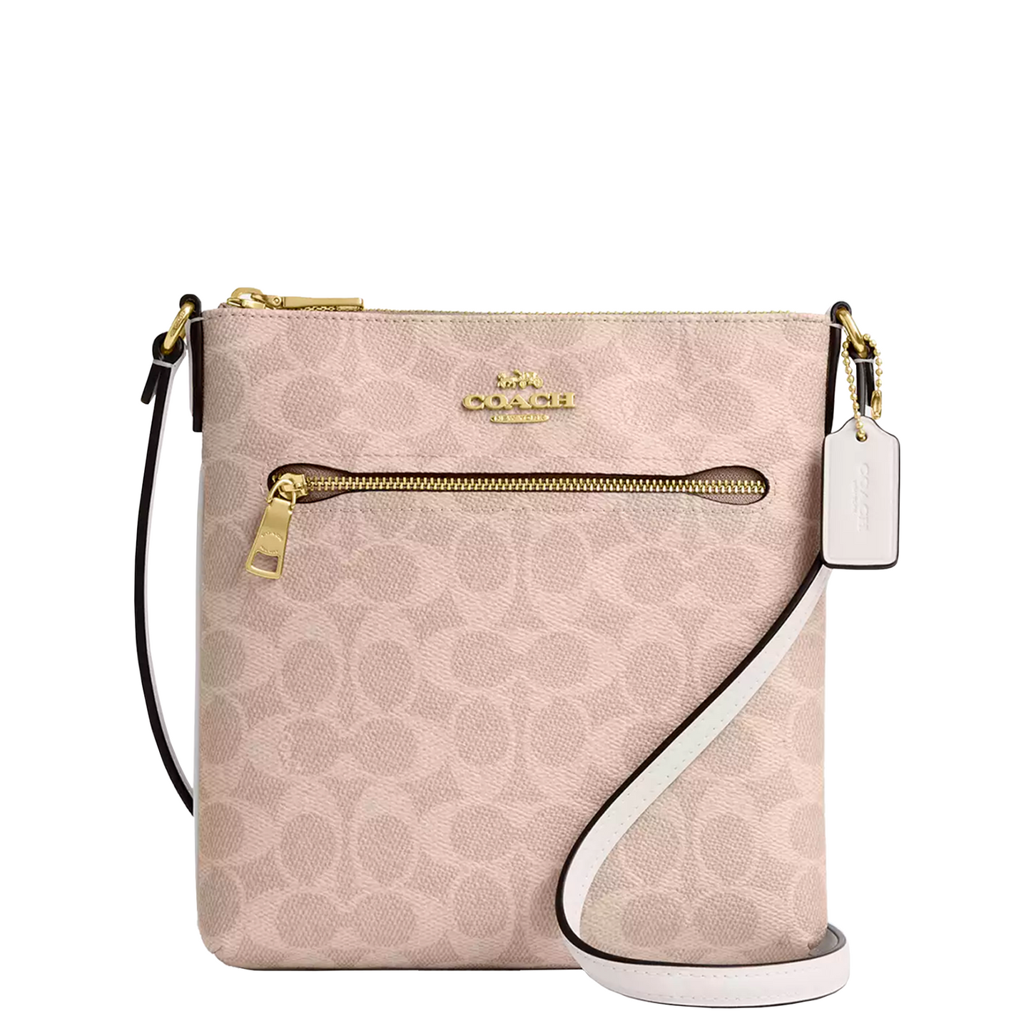 Bolsa Coach Mini Rowan File Bag Signature Canvas Sand Taupe