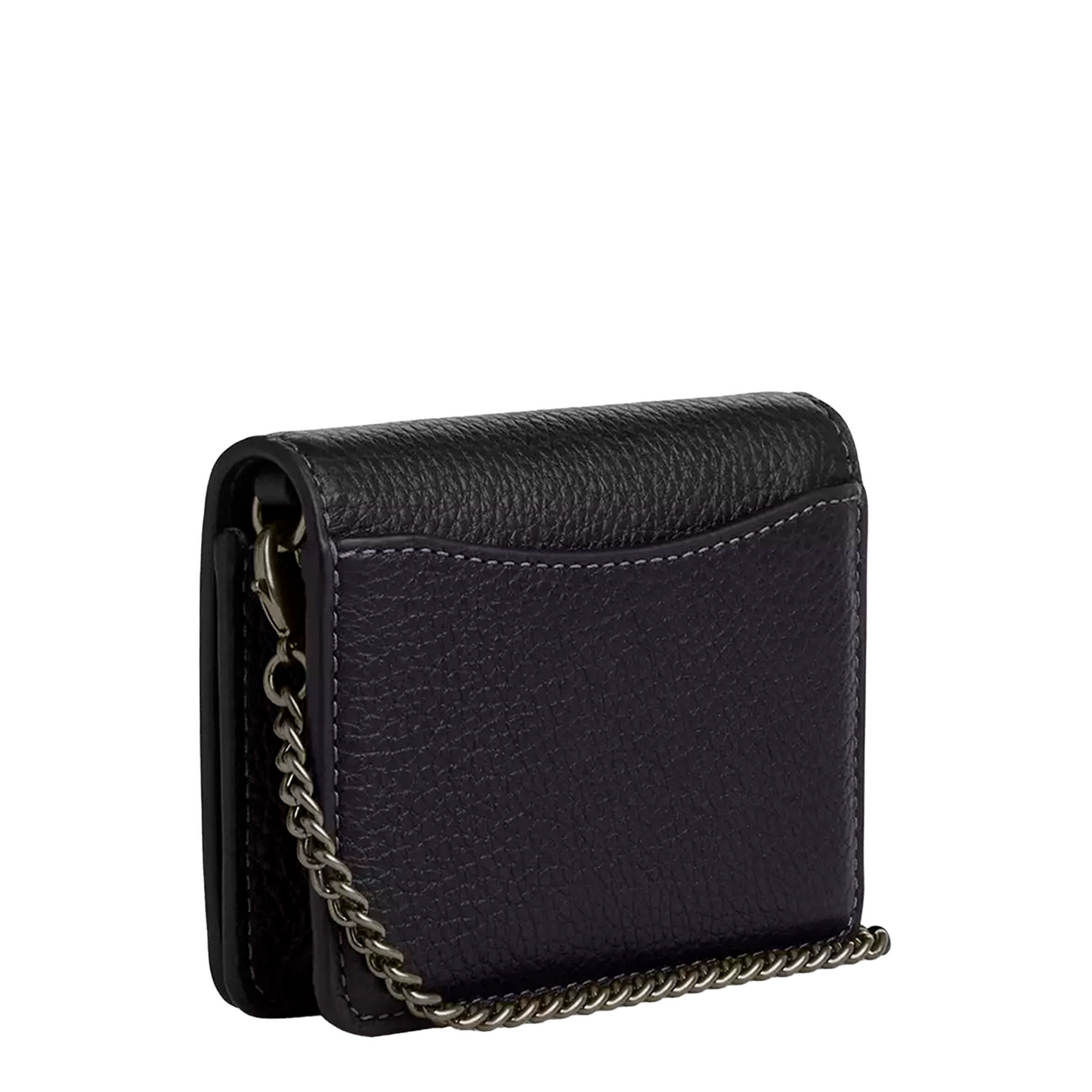Bolsa Coach Mini Wallet On A Chain With Rivets Black Multi