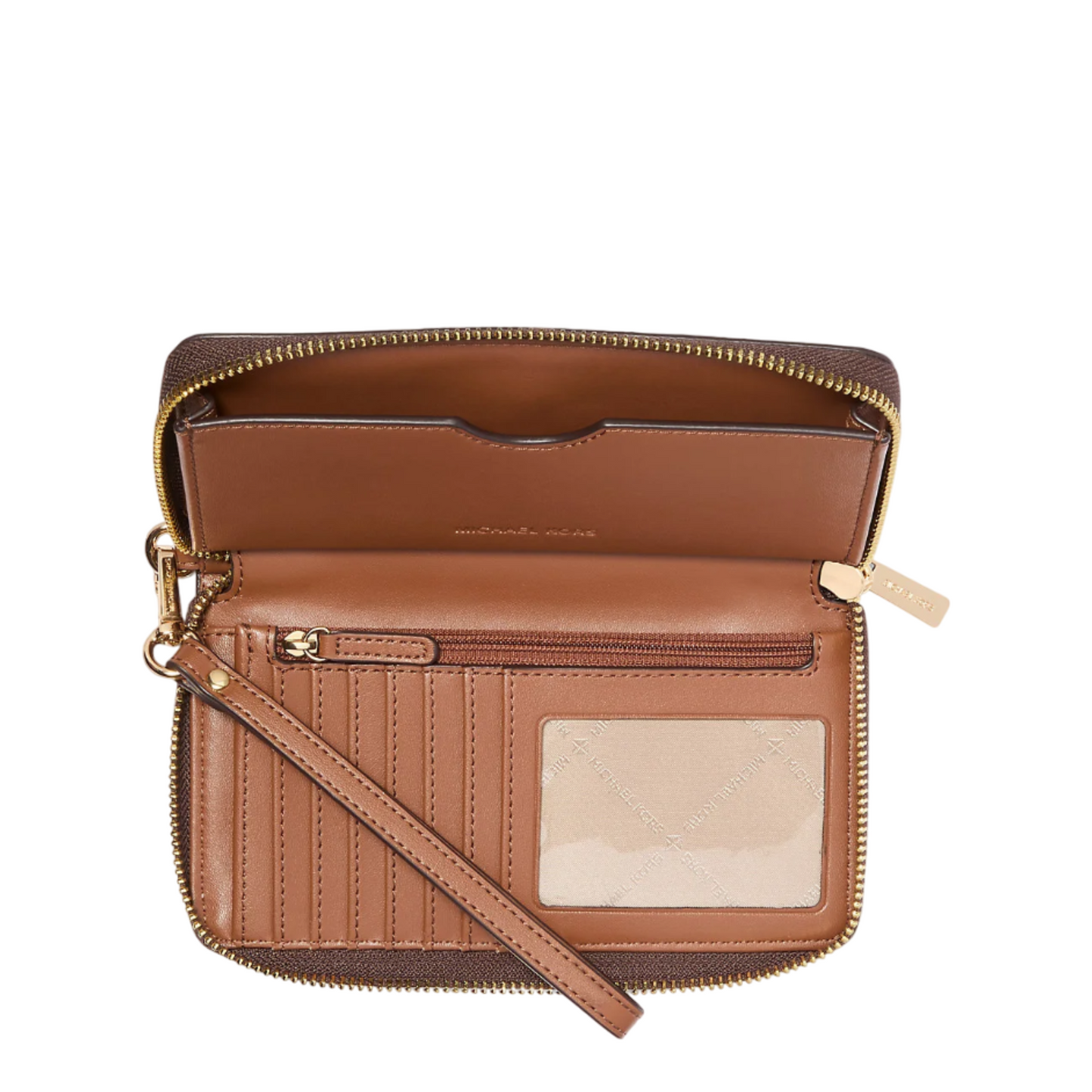 Cartera Michael Kors Jet Set Logo Smartphone Wristlet Brown