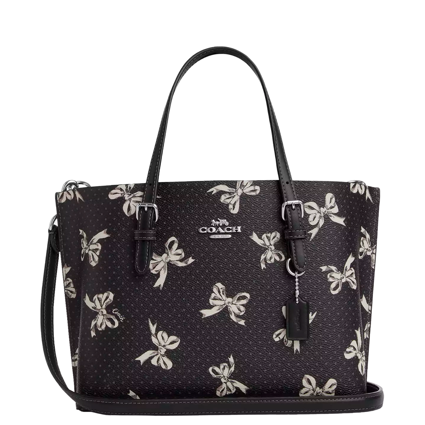 Bolsa Coach Mollie Tote Bag 25 With Bow Print Black Multi