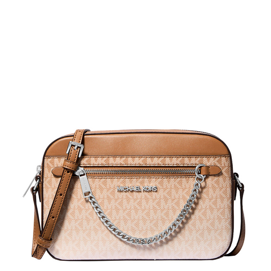 Bolsa Michael Kors Jet Set Large Ombré Signature Logo Crossbody Husk