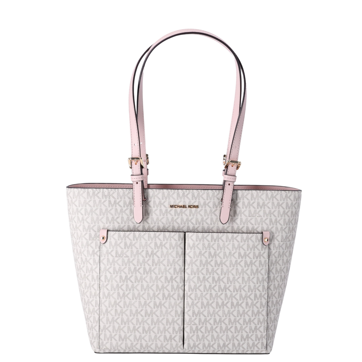 Bolsa Michael Kors Jet Set Medium Logo Pocket Tote Bag Power Blush