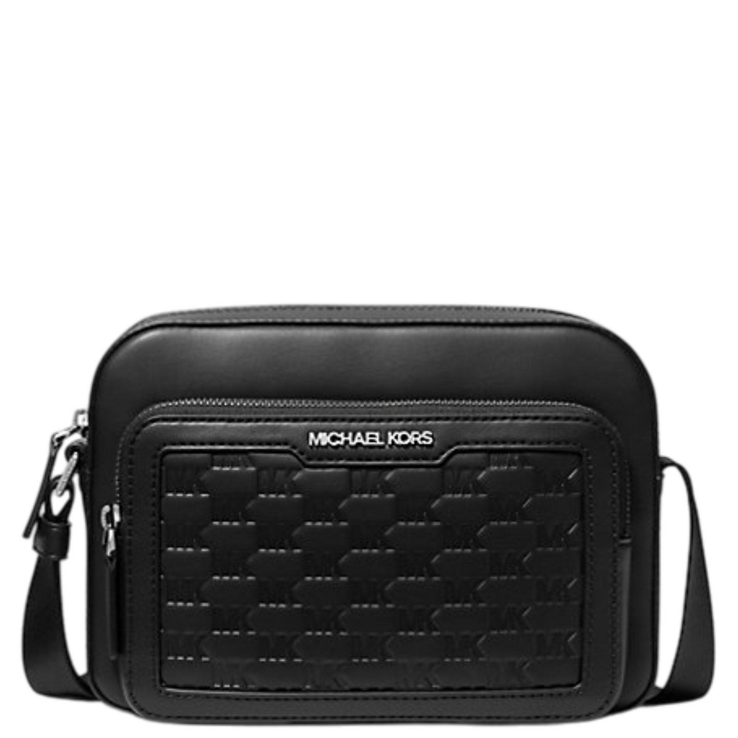 Bandolera Michael Kors Cooper Logo Embossed Flight Bag Black