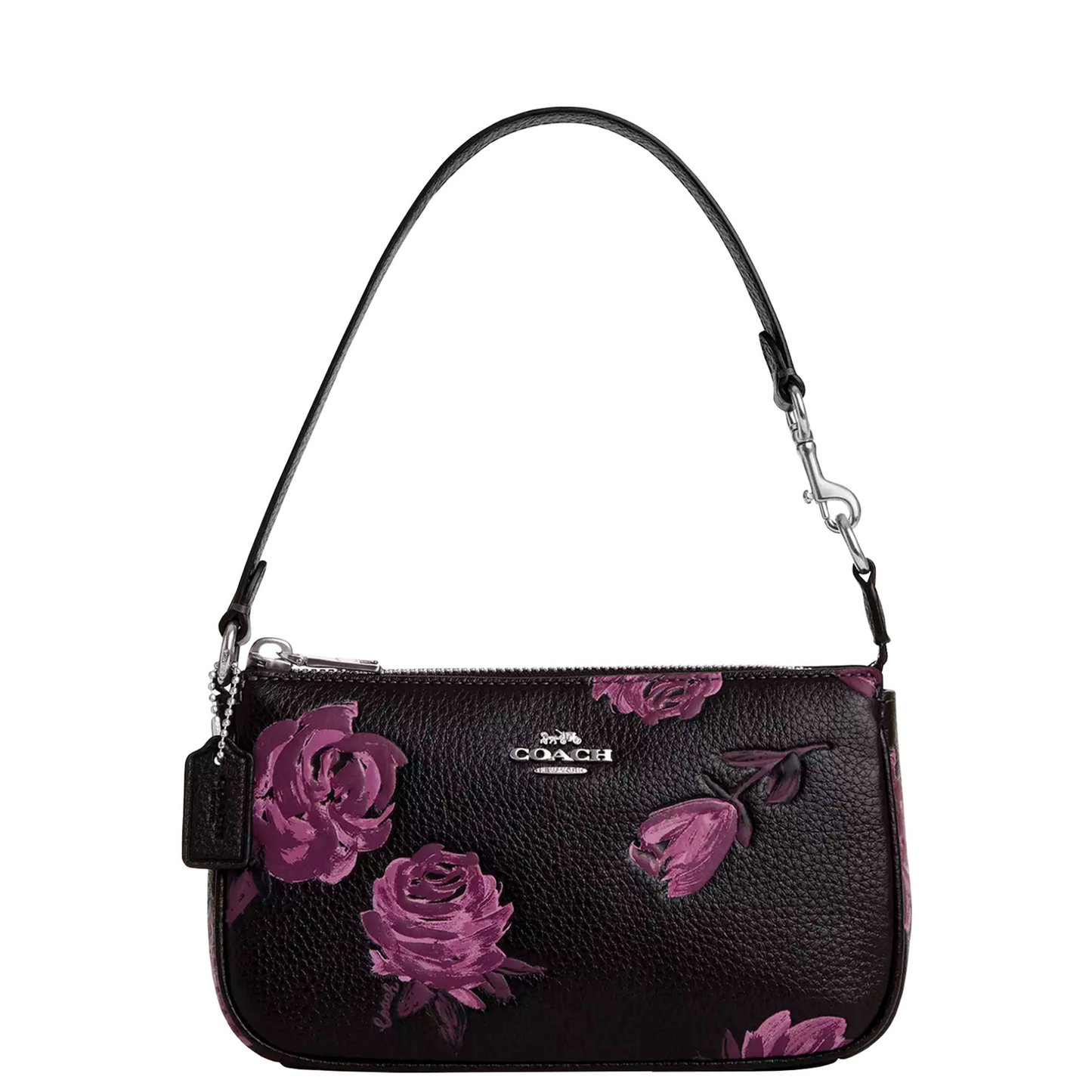 Bolsa Coach Nolita 19 With Floral Print Black Purple