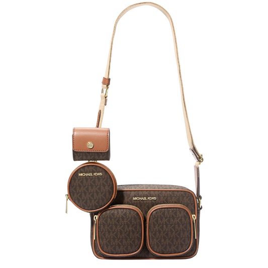 Bolsa Michael Kors Jet Set Medium Logo Crossbody Bag with Case for Apple Airpods Pro®