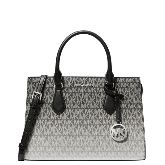 Bolsa Michael Kors Sheila Medium Ombre Satchel Bag With Exclusive Logo Black