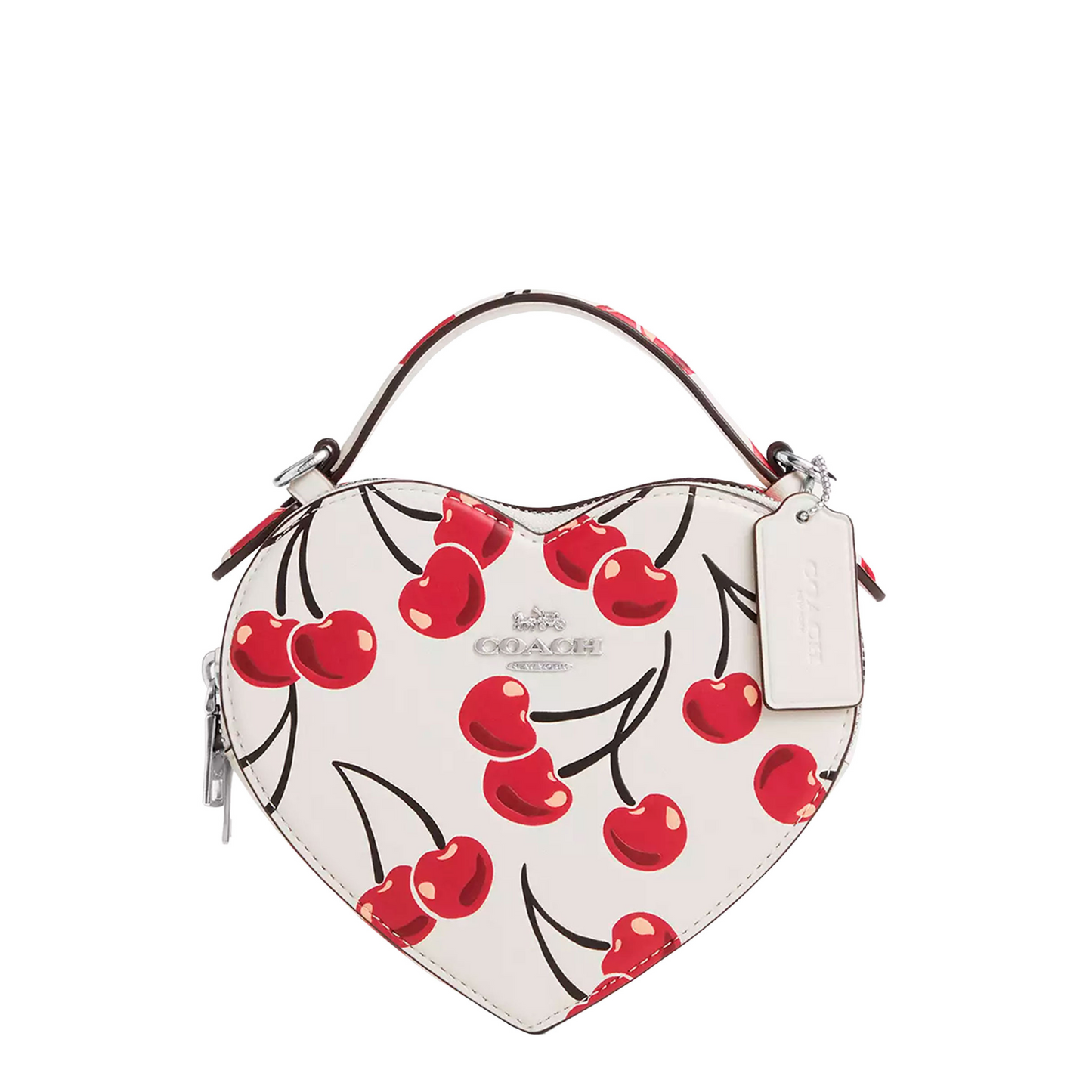 Bolsa Coach Heart Crossbody Bag With Cherry Print Chalk Multi