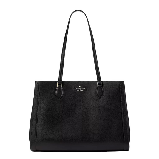 Bolsa Kate Spade Madison Saffiano East West Leather Large Laptop Tote Black