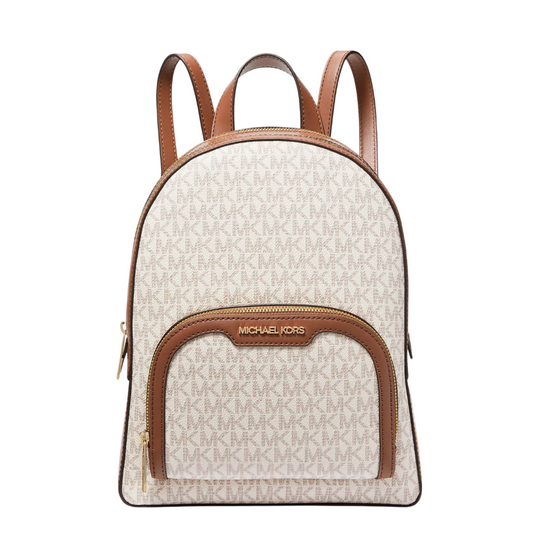 Mochila Michael Kors Jaycee Medium Logo Backpack Vanilla