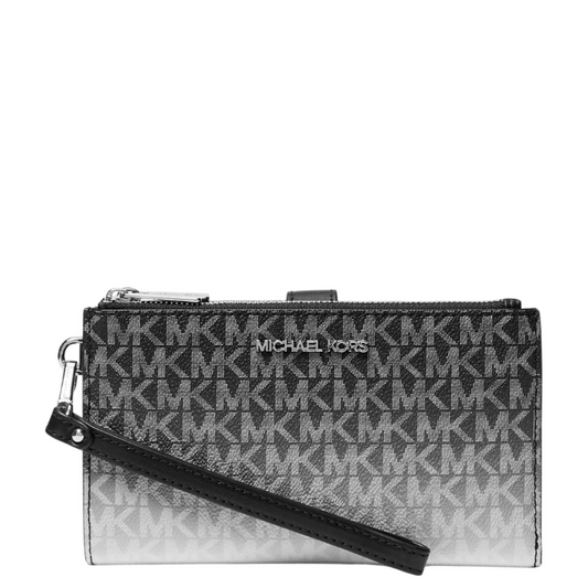 Cartera Michael Kors Jet Set Large Ombre Wristlet Bag With Exclusive Logo Black
