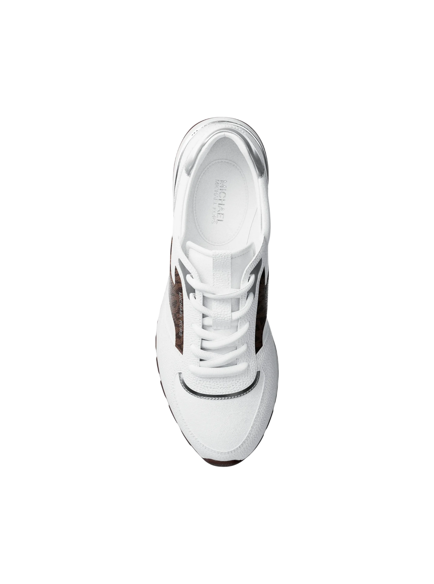 Tenis Michael Kors Remy Trainer Faux Leather OP White Brown