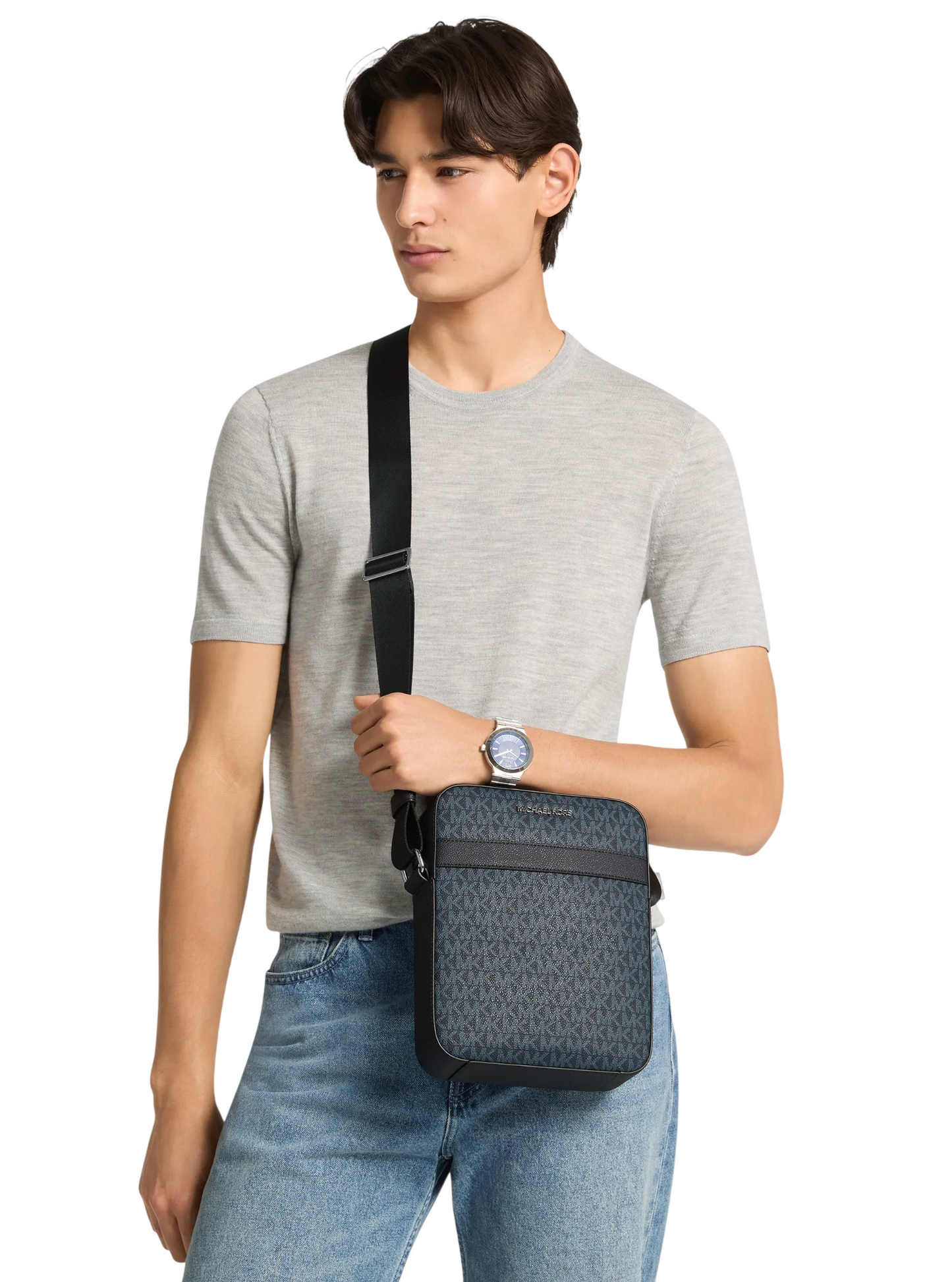 Bandolera Michael Kors Cooper Signature Logo Flight Bag