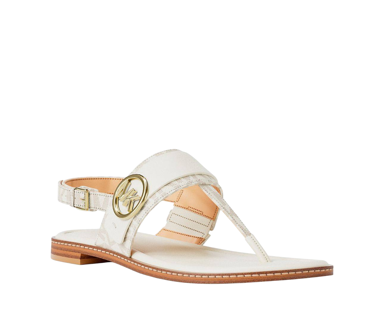 Sandalia Michael Kors Carmen Logo Vanilla