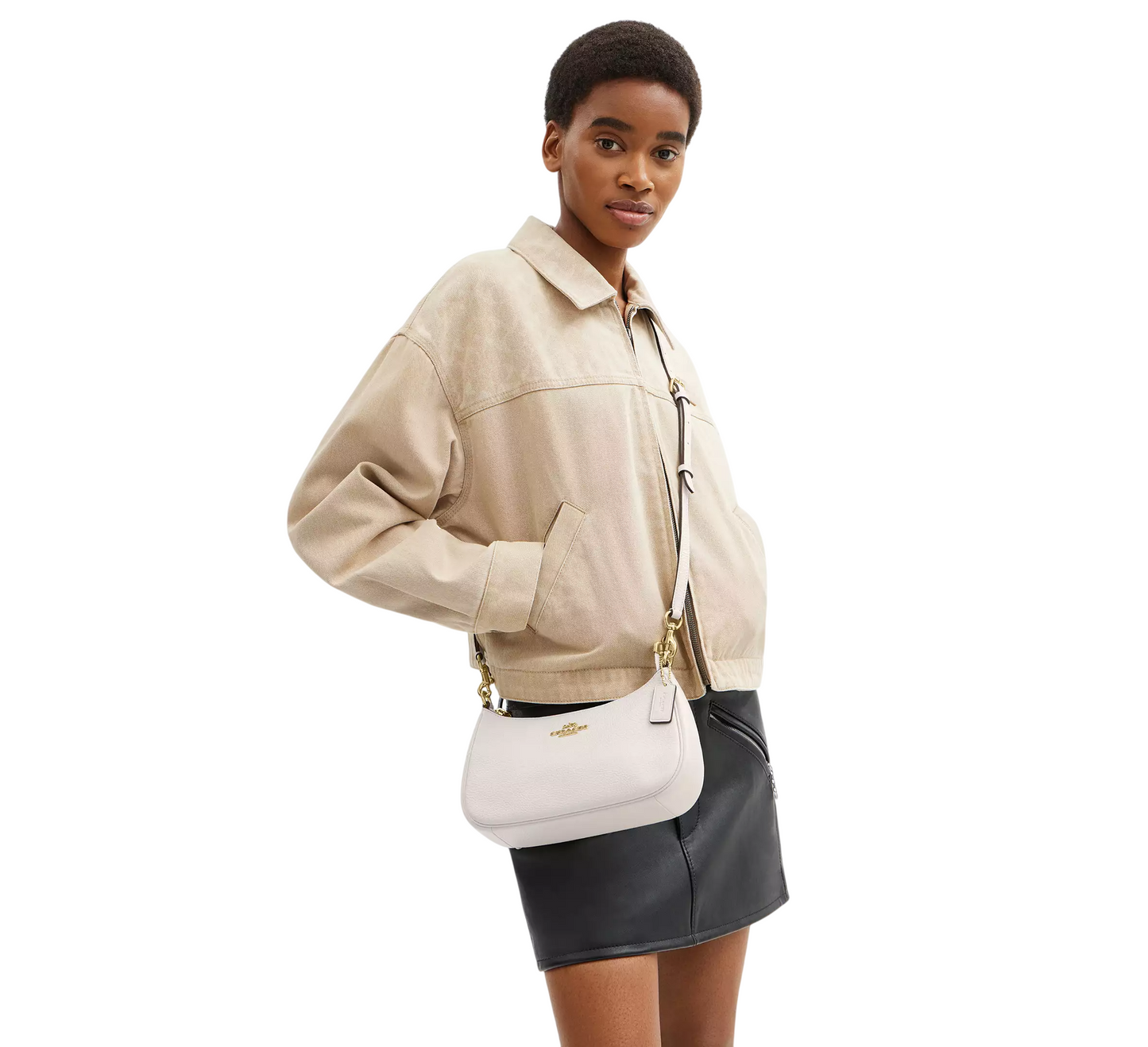 Bolsa Coach Teri Shoulder Bag Chalk
