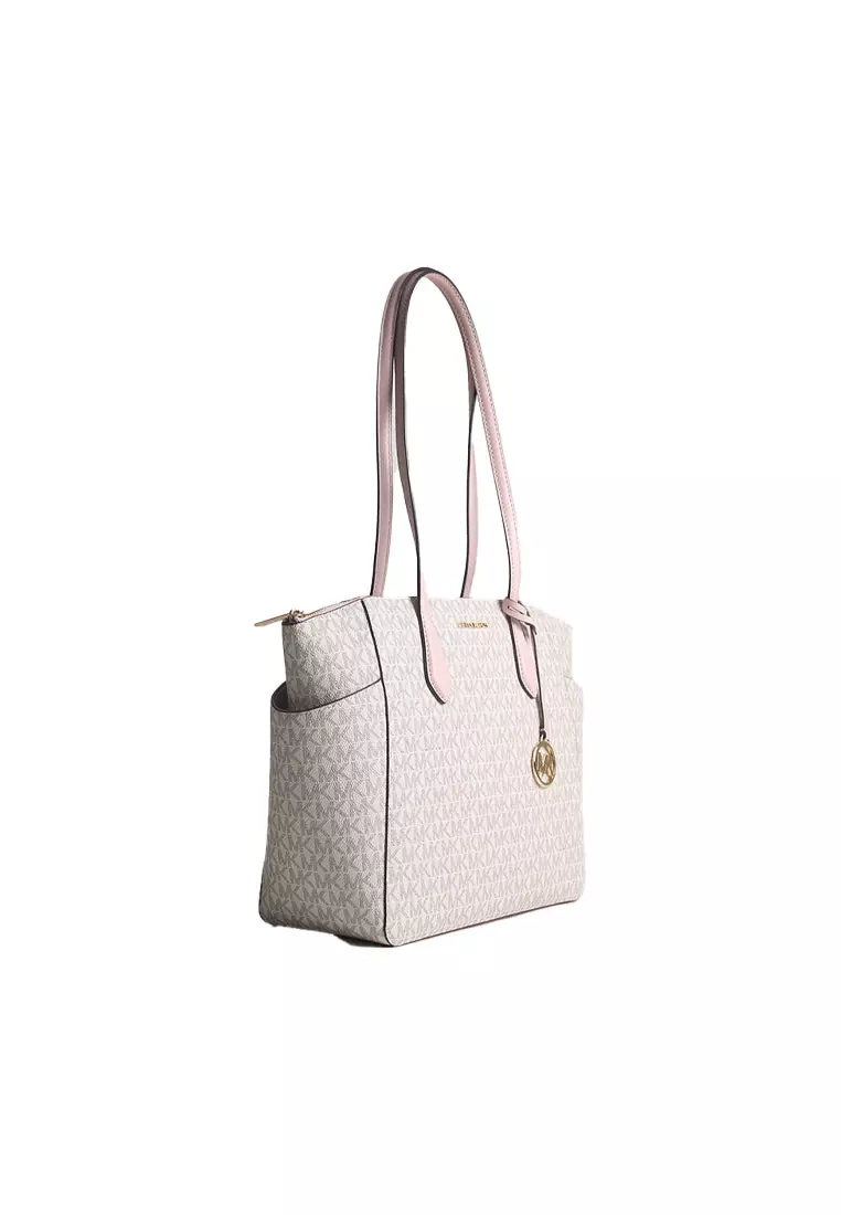 Bolsa Michael Kors Marilyn Medium Signature Logo Tote Bag Powder Blush