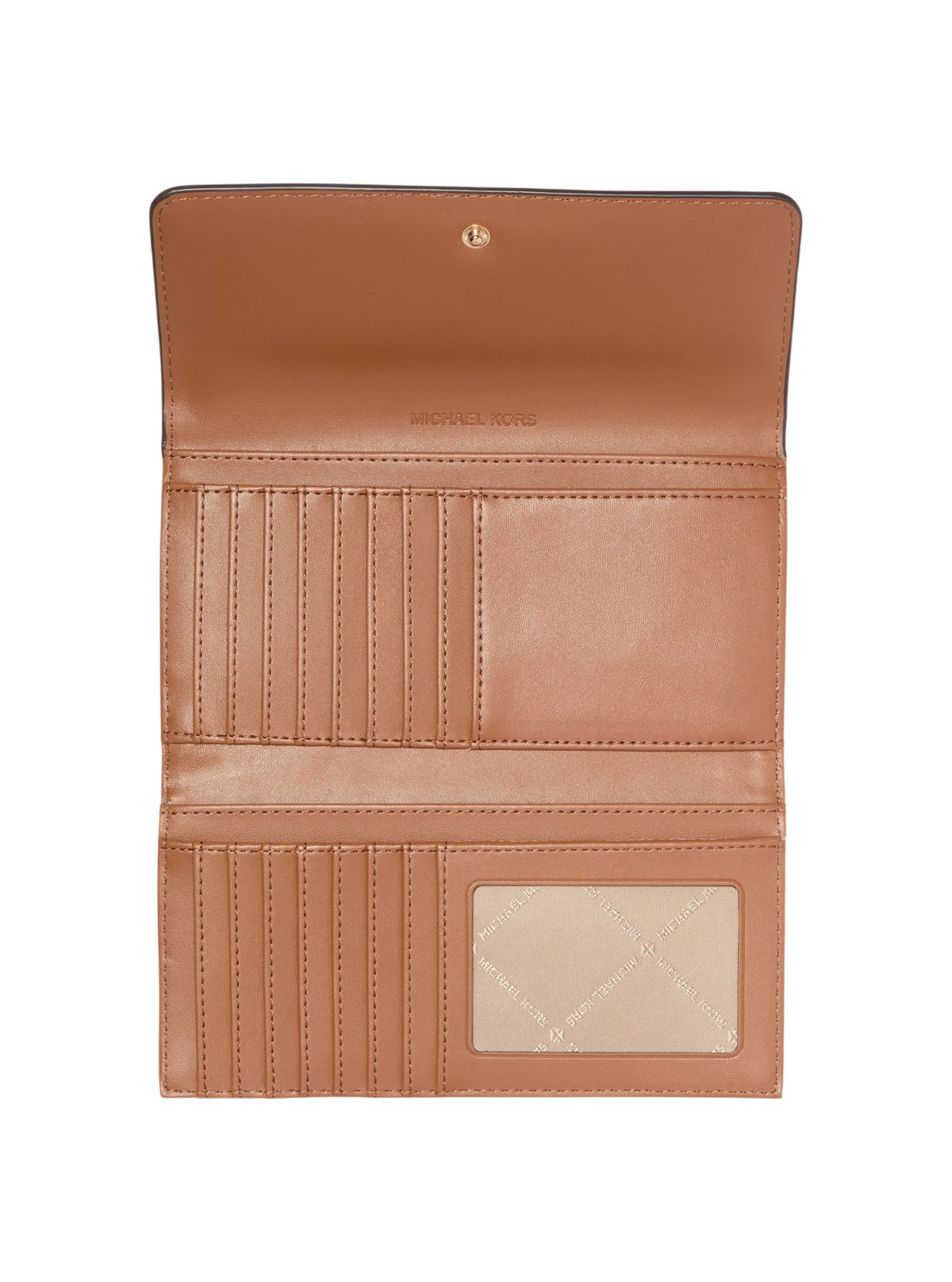Cartera Michael Kors Jet Set Large Logo Trifold Wallet Brown