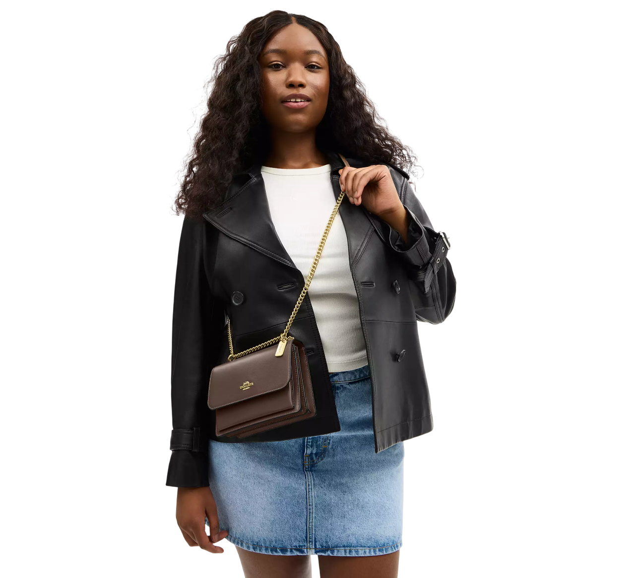 Bolsa Coach Mini Klare Crossbody Bag Dark Stone