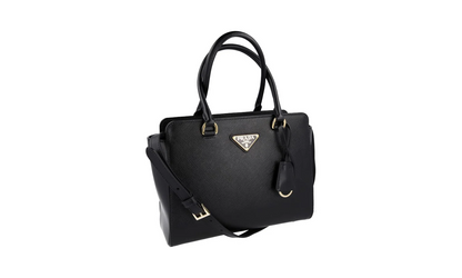 Bolsa Prada Black Saffiano Leather Shoulder Bag