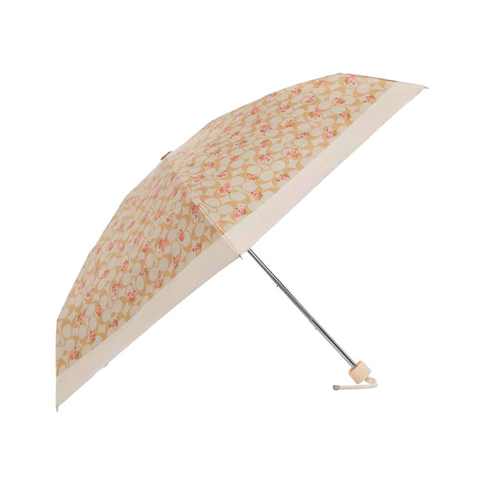 Uv Protection Mini Umbrella In Signature Floral Print Tan Multi