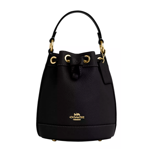 Bolsa Coach Dempsey Drawstring Bucket Bag Black