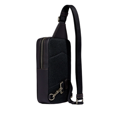 Bandolera Coach Sullivan Pack In Signature Canvas Khaki Charcoal