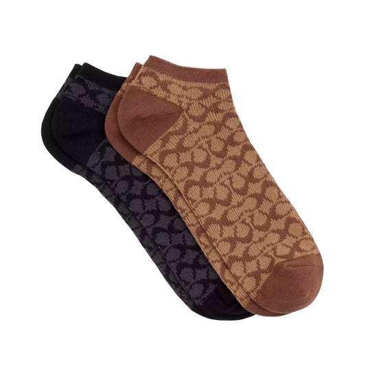 Calcetines Coach Signature Ankle Socks Khaki Black